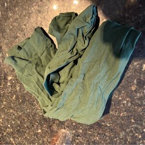 Green opaque tights.